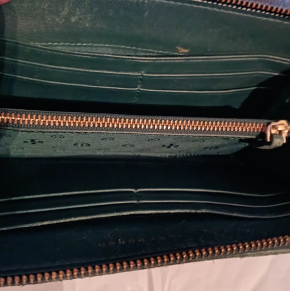 Tory Burch Green Flemming Quilted Leather Long Zip Continental Wallet - Picture 8 of 10